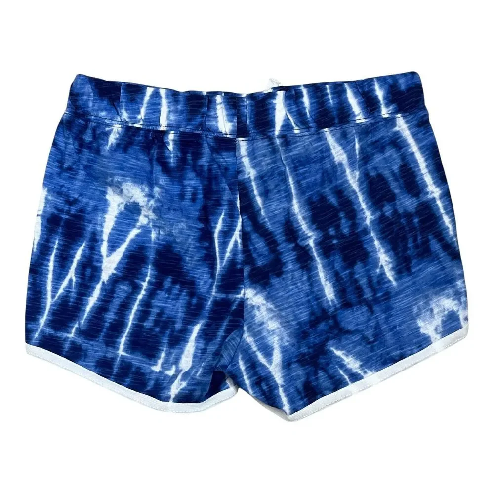 Justice Active Girls Shorts Size 10 Blue Tie Dye Drawstring Athletic 2.5